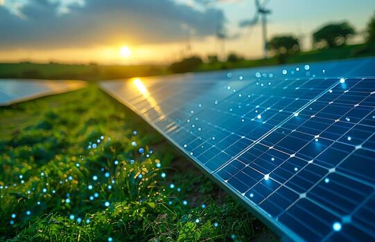 Solar panels field